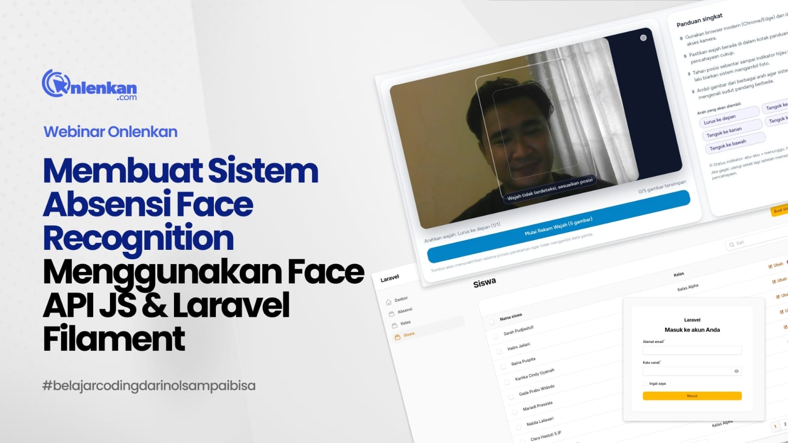 Membuat Sistem Absensi Face Recognition Menggunakan Face API JS & Laravel Filament